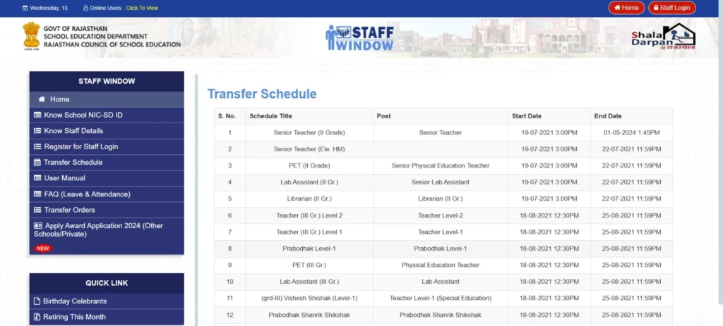 Teacher Transfer and Promotion